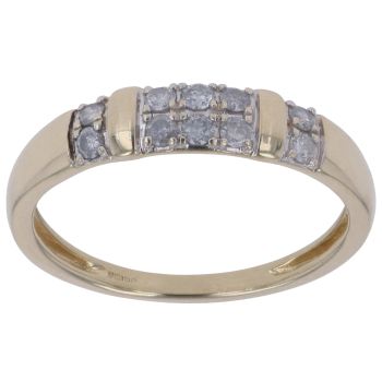 9ct Yellow Gold 0.25ct Brilliant Cut Diamond Fancy Ring