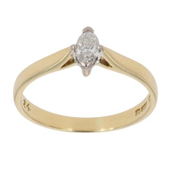 18ct Yellow Gold 0.24ct Diamond Solitaire Ring