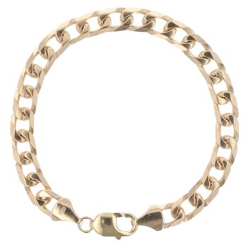 9ct Yellow Gold Curb Bracelet 8.5"