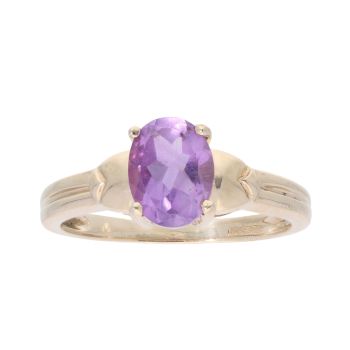 9ct Yellow Gold Amethyst Dress Ring