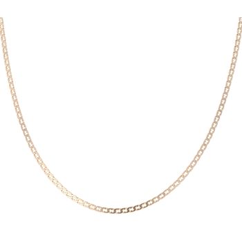 9ct Yellow Gold Fancy Curb Chain 18"