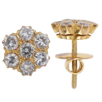 18ct Yellow Gold 2.75ct Brilliant Cut Diamond Cluster Stud Earrings