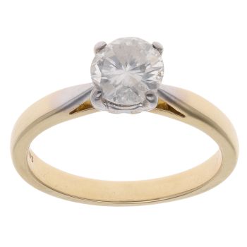 18ct Yellow Gold 1.00ct Brilliant Cut Diamond Solitaire Ring