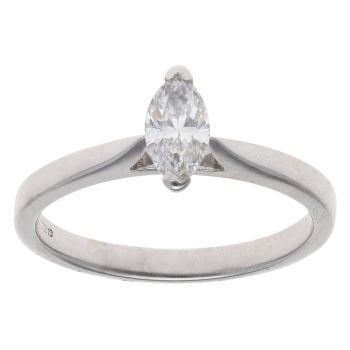 18ct White Gold 0.35ct Brilliant Cut Diamond Solitaire Ring