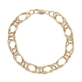 9ct Yellow Gold Fancy Bracelet 8"