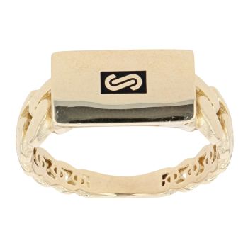 14ct Yellow Gold Monaco Classic Plain Signet Ring