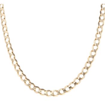 9ct Yellow Gold Curb Chain 22"
