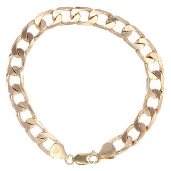 9ct Yellow Gold Curb Bracelet 8"
