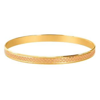22ct Yellow Gold Bangle with RoseGold Finish