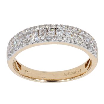 9ct Yellow Gold Diamond Eternity Ring by Anya Belle