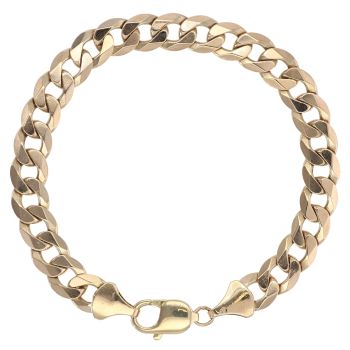 9ct Yellow Gold Curb Bracelet 8"