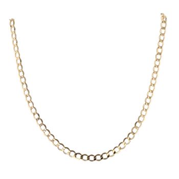 9ct Yellow Gold Curb Chain 22"