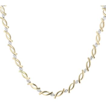 18ct Yellow Gold 0.83ct Diamond Collarette 18"