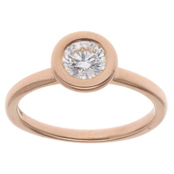 18ct Rose Gold 0.50ct Brilliant Cut Diamond Solitaire Ring