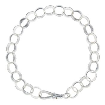 Silver Belcher Bracelet 8.5"
