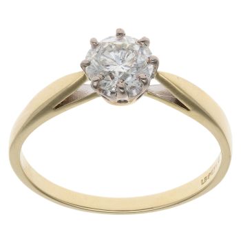 18ct Yellow Gold 1.00ct Brilliant Cut Diamond Solitaire Ring