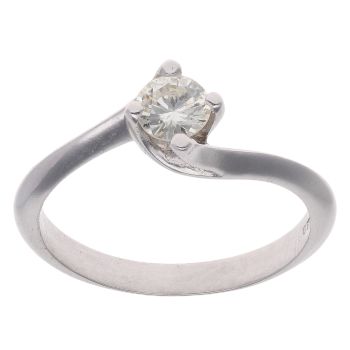 Platinum 0.33ct Brilliant Cut Diamond Solitaire Ring