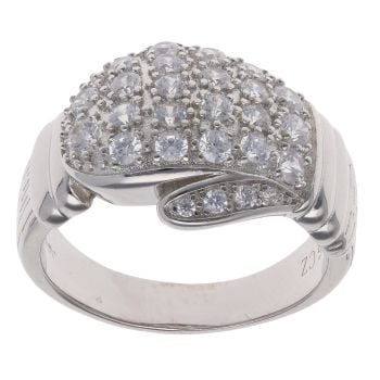 Silver Cubic Zirconia Boxing Glove Ring By Icesia Gents