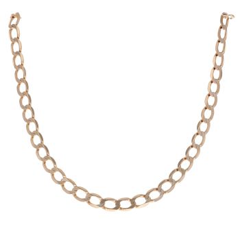 9ct Yellow Gold Curb Chain 22"