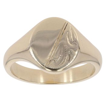 9ct Yellow Gold Oval Signet Ring