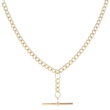9ct Yellow Gold Albert T-Bar Chain 18"