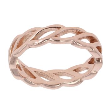 9ct Rose Gold Openwork Clogau Band Ring
