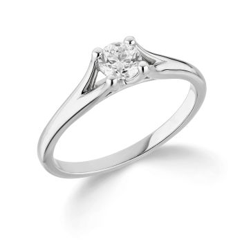 9ct White Gold 0.25ct Diamond Solitaire Ring
