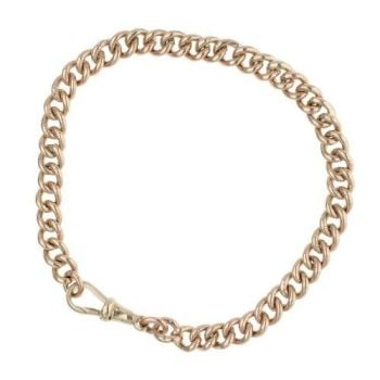 9ct Yellow Gold Albert Bracelet 8.5"