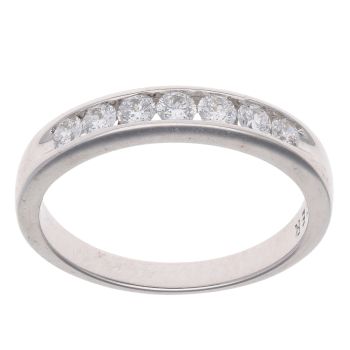 18ct White Gold 0.35ct Brilliant Cut Diamond Half Eternity Ring