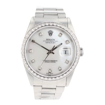Rolex Custom Datejust Pre Owned Watch Ref 16200