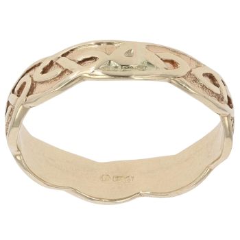 9ct Yellow Gold Full Celtic Band