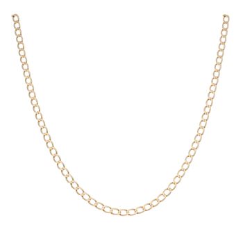 9ct Yellow Gold Curb Chain 18"