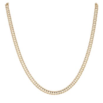 9ct Yellow Gold Double Curb Chain 18"