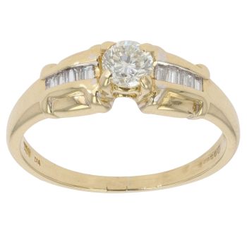 18ct Yellow Gold 0.50ct Diamond Solitaire Ring