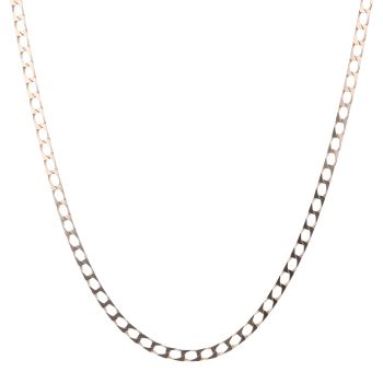 9ct Yellow Gold Square Curb Chain 18"