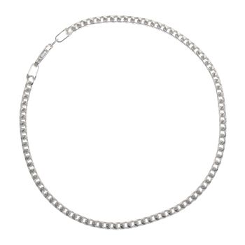 Silver Oval Franco Bracelet 8.5" By Icesia Gents