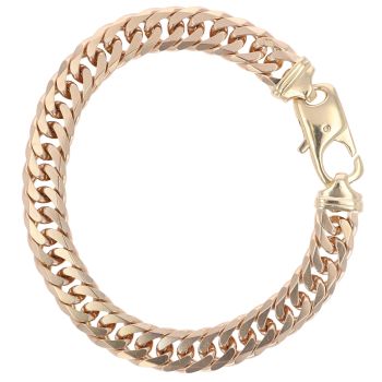 9ct Yellow Gold Double Curb Bracelet 8.5"