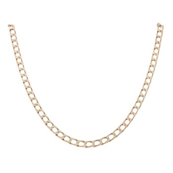9ct Yellow Gold Square Curb Chain 20"