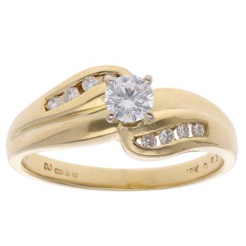18ct Yellow Gold 0.35ct Brilliant Cut Diamond Solitaire Ring