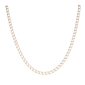 9ct Yellow Gold Square Curb Chain 18"