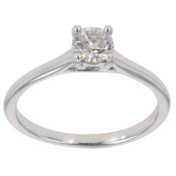 14ct White Gold 0.50ct Brilliant Cut Diamond Solitaire Ring