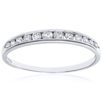 9ct White Gold 0.25ct Diamond Eternity Ring