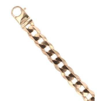 9ct Yellow Gold Curb Bracelet 8"