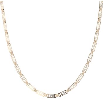 9ct Yellow Gold Greek Key Chain 18"