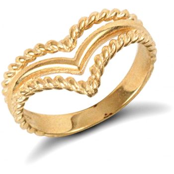 9ct Yellow Gold Wishbone Ring
