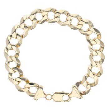 9ct Yellow Gold Curb Bracelet 9.5"