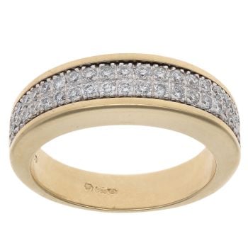 18ct Yellow Gold 0.35ct Brilliant Cut Diamond Cluster Ring