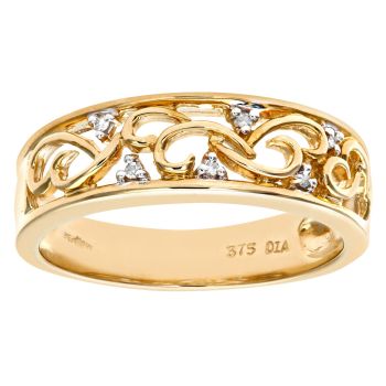9ct Yellow Gold Diamond Ring