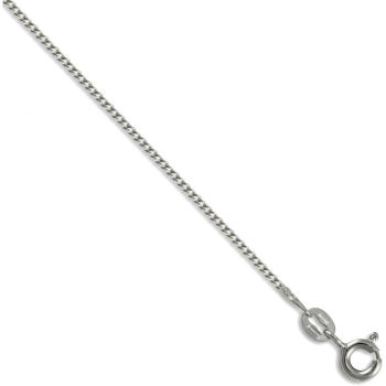 18ct White Gold Pendant Curb Chain