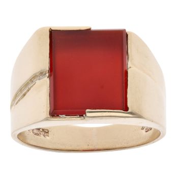 9ct Yellow Gold Carnelian Signet Ring